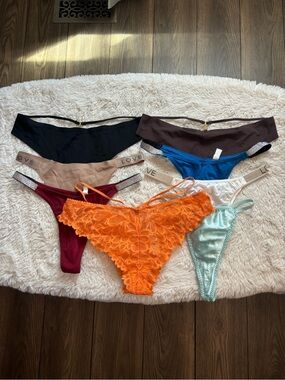 Mixed Brands Lace Satin Cotton Panties Bundle Size XL